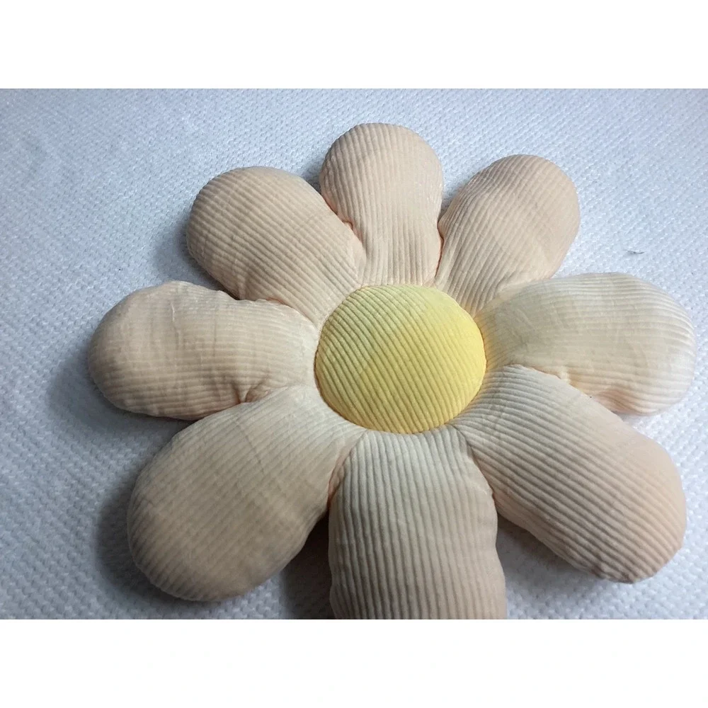 Daisy Pillow‎ Corduroy Blush Yellow soft Girl's Room Girlie Fun Flower